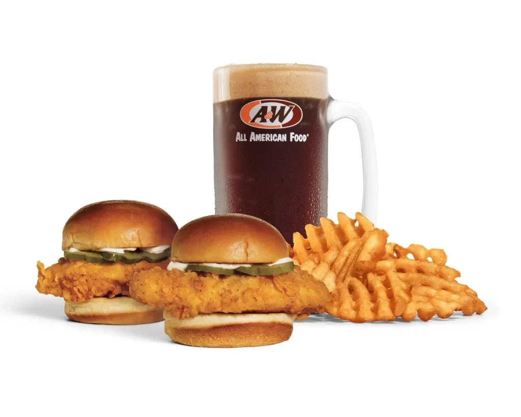 A&W 2 Chicken Tender Sliders Combo