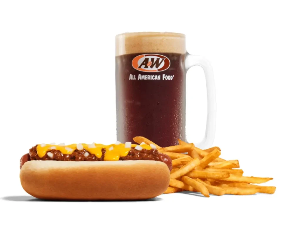 A&W Coney Cheese Dog Combo