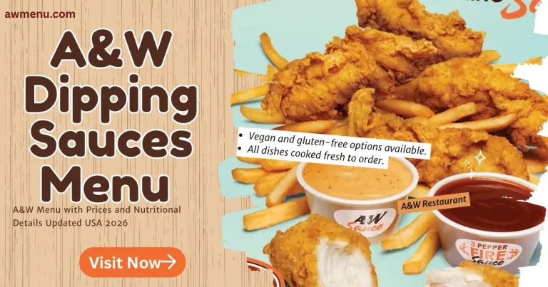A&W Dipping Sauces Menu
