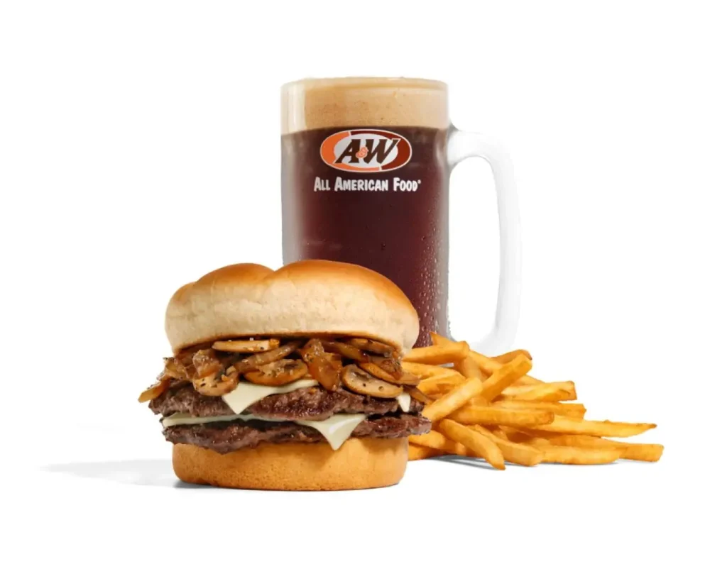 A&W Mushroom Onion Melt Combo