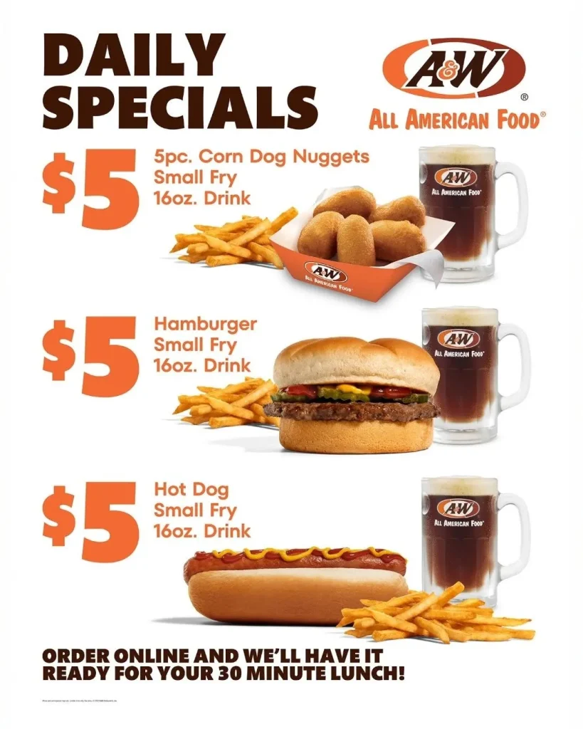 a&w meal deals