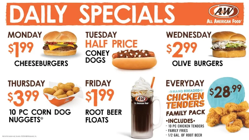 a&w burger deal